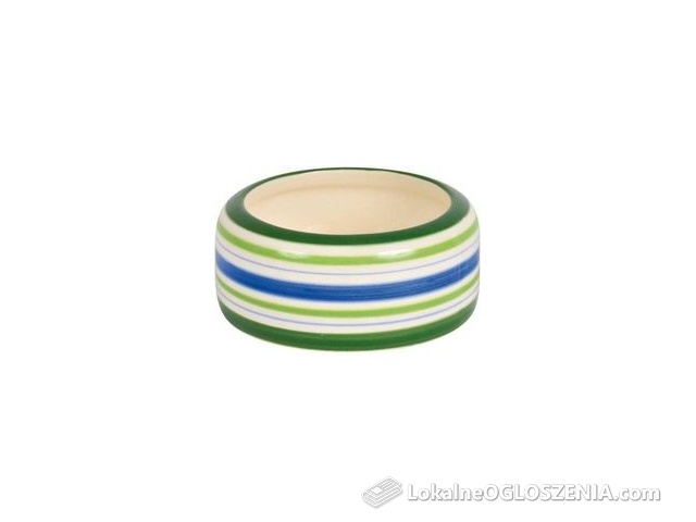 Trixie Miska Ceramiczna Dla Królika. Zielone Paski 500 Ml/Śr.16 Cm