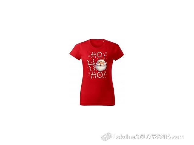 Koszulka damska Świąteczna Święta Mikołaj Ho Ho Ho prezent świąteczny