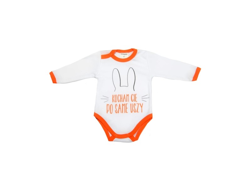 Body niemowlęce KOCHAM CIĘ PO SAME USZY białe