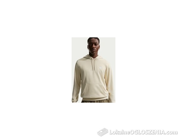 Męska bluza z kapturem z dzianiny dresowej Nike Club - Brązowy