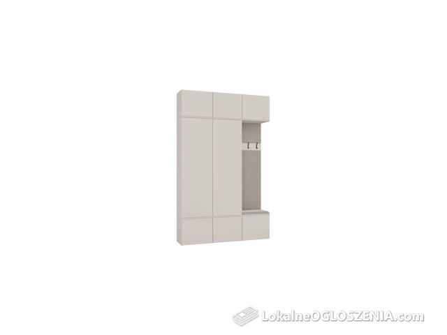 Goodhome Garderoba Haga III 2Sz1W Kaszmir 2X Szafa + Wieszak (MMPGHAGIII2SZ1WKASZ)