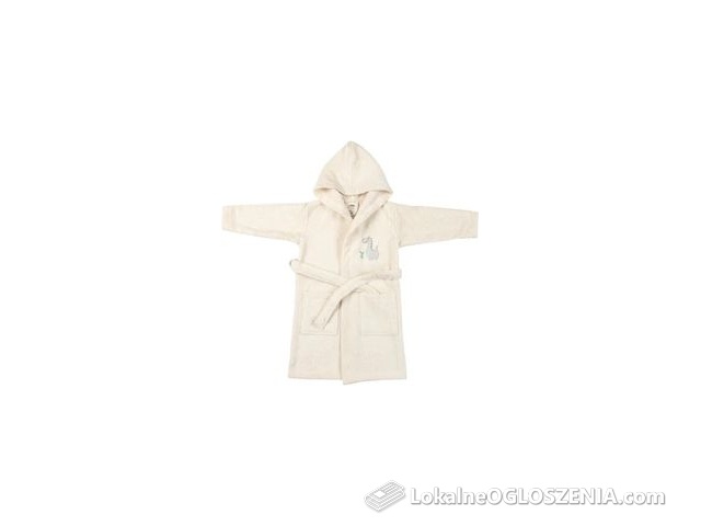 Szlafrok dziecięcy frotte z karpurem BABY dł. 140 cm kremowy