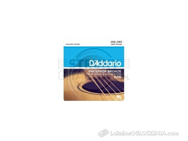 D'Addario EJ16 Phosphor Bronze, Light, 12-53