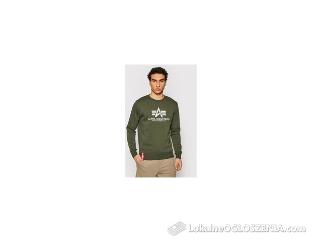 Alpha Industries Bluza Basic Sweater 178302 Zielony Regular Fit