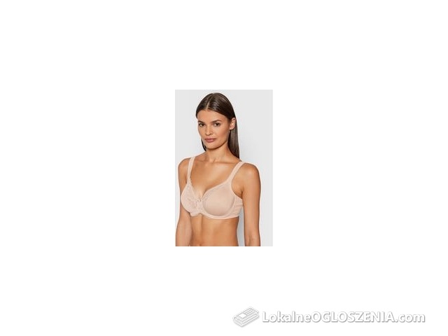 Triumph Biustonosz z fiszbiną Modern Lace+Cotton 10207538 Różowy