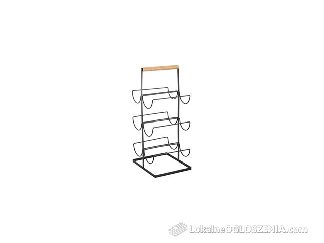 Laveo Stojak na butelki czarny bambus (ELS700A)