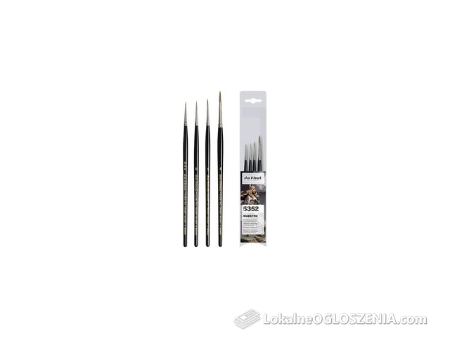 Da Vinci Pędzle Naturalne Do Figurek I Miniatur Maestro Tobolsky Kolinsky Zestaw 5352 4szt. Okrągłe