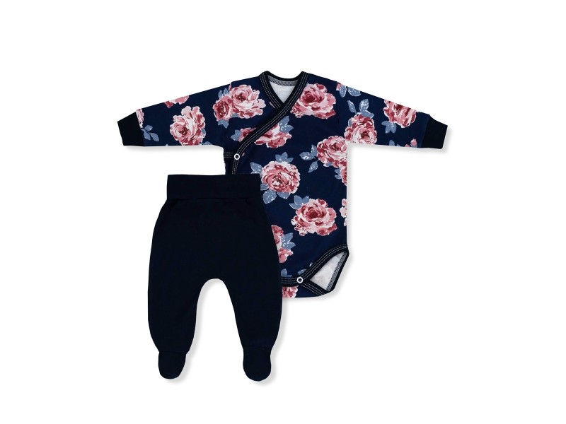 Komplet Róża Akwarela Granat